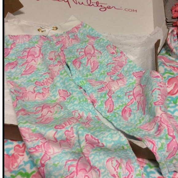 Lilly Pulitzer Lobstrah Roll Beach pants - Picture 2 of 5
